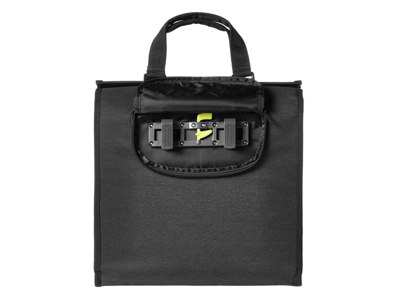 Sakwa miejska pojedyncza BASIL MIRA 17L, mocowanie na haki Hook-On System, wodoodporny poliester, czarna