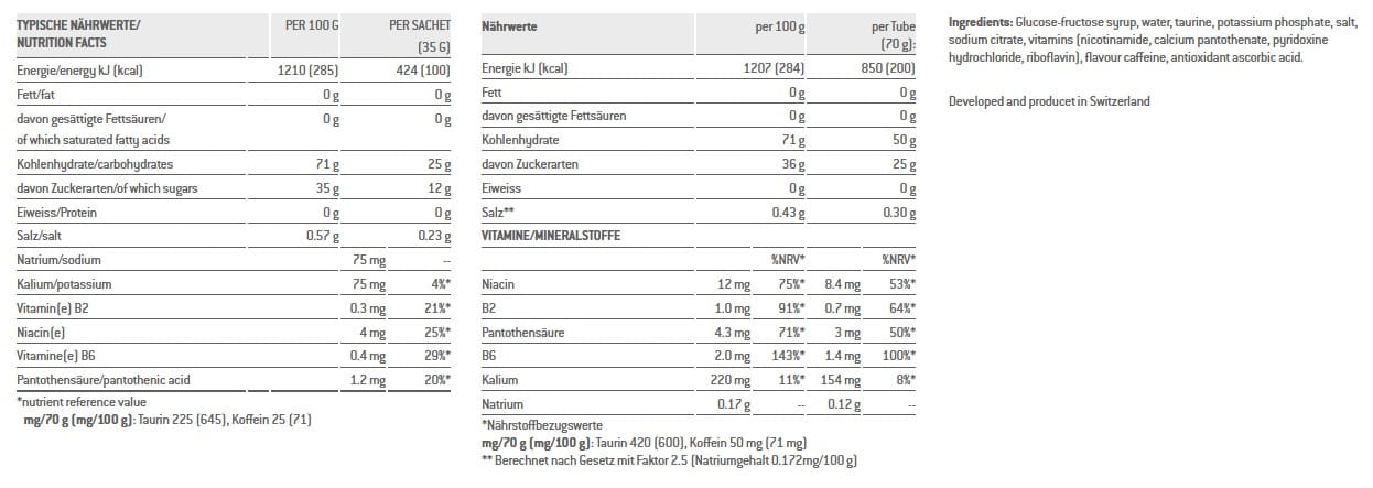 Żel energetyczny SPONSER LIQUID ENERGY PLUS neutralny z kofeiną  pudełko (40 saszetek x 35g) .