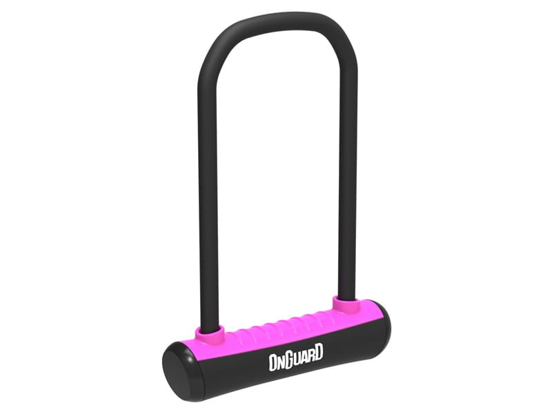 Zapięcie rowerowe ONGUARD NEON 8153PN U-LOCK - 115mm 230mm - uchwyt + 2 x Klucze różowe