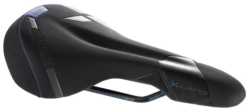 Siodło SELLE ITALIA X-LAND E-BIKE TM L (id match - L1) Manganese Tube 7, fibra-tek - Mokka, 280g czarno-niebieski (WYPRZEDAŻ 50%)