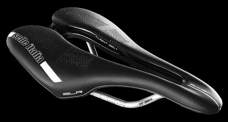 Siodło SELLE ITALIA SLR BOOST LADY TI316 SUPERFLOW L (id match L3), TI 316 Rail, Fibra-Tek, Light Gel, 207g