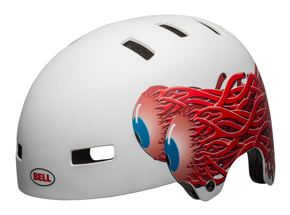 Kask bmx BELL LOCAL matte white eyes roz. L (59–61.5 cm)