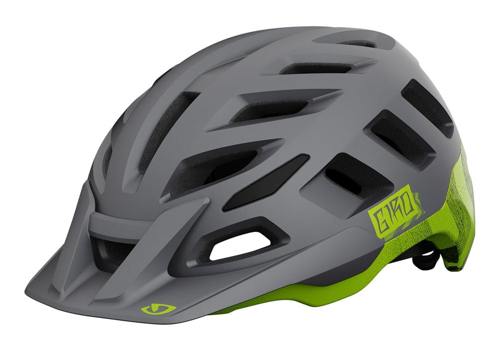 Kask mtb GIRO RADIX matte metallic black ano lime roz. L (59-63 cm)