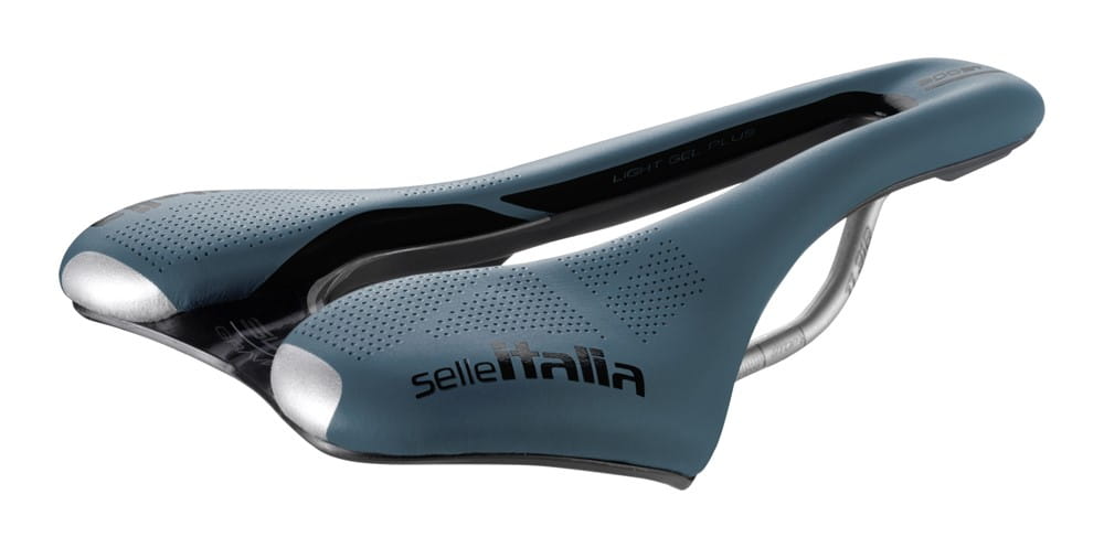 Siodło SELLE ITALIA SLR BOOST GRAVEL TI316, Superflow S (id match - S3), TI 316 Rail, Fibra-Tek, Light Gel, 204g, Niebieskie - rove.pl