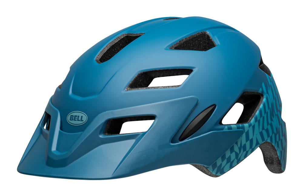 Kask juniorski BELL SIDETRACK INTEGRATED MIPS wavy checks matte blue roz. Uniwersalny (50–57 cm) (NEW 2024) - rove.pl