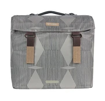 Torba na bagażnik BASIL ELEGANCE DOUBLE PANNIER BAG MIK 40-49L, MIK System (ready to go) wodoodporna chateau taupe (NEW 2024) - rove.pl