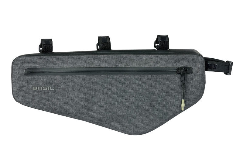 Torba pod ramę BASIL NAVIGATOR STORM FRAME BAG M 2.2L, wodoodporna grey black (NEW 2024) - rove.pl