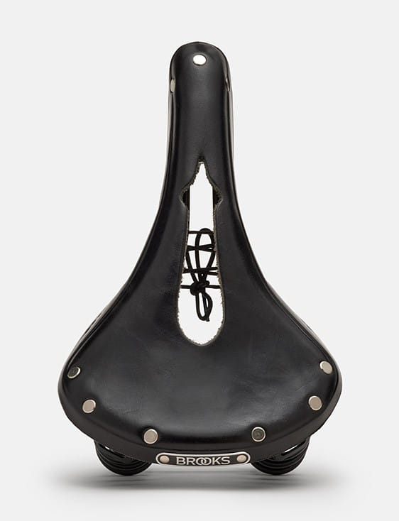 Siodełko BROOKS FLYER CARVED, Black, Steel Rail, Waga 860g, Linia Leather - rove.pl