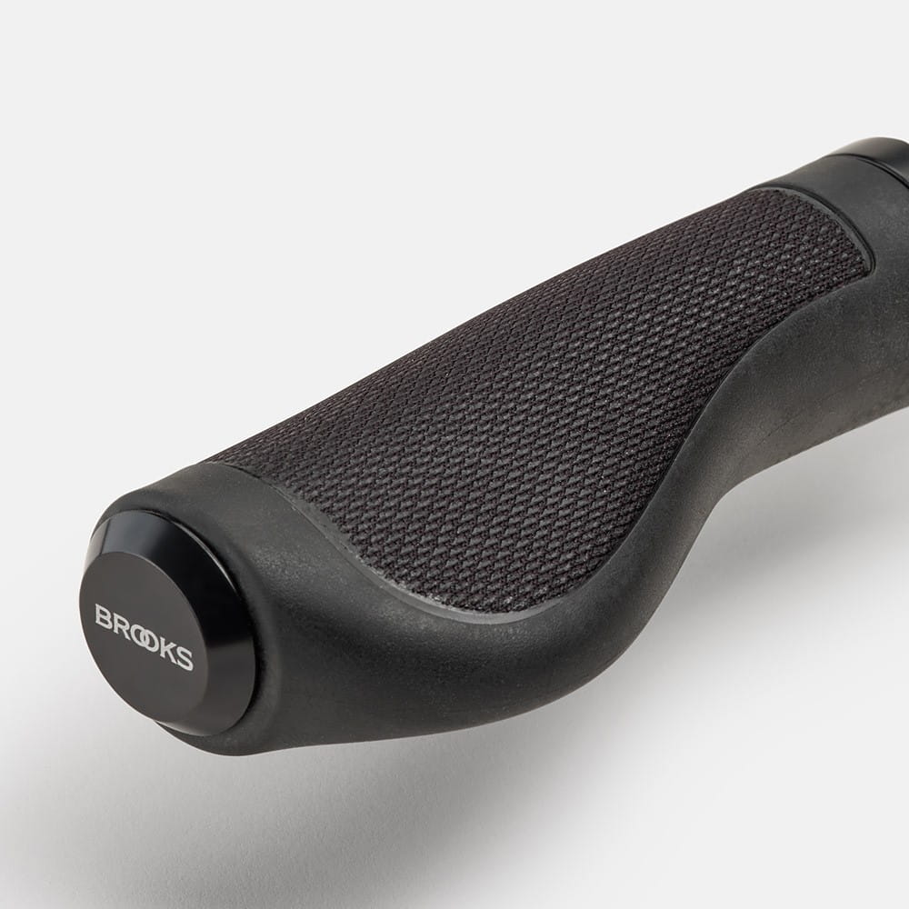 Chwyty BROOKS ERGONOMIC RUBBER GRIPS, Black, Rozmiar 130/130 - rove.pl