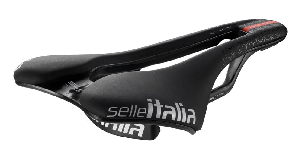 Siodło SELLE ITALIA SLR BOOST PRO TEAM 6.1 KIT CARBONIO SUPERFLOW S (id match S3), Carbon Rail+10mm, Fibra-Tek, 133g (NEW) - rove.pl