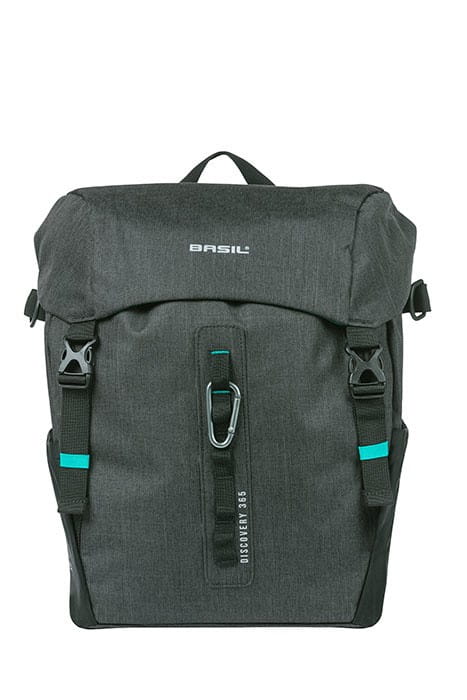 Sakwa pojedyncza BASIL DISCOVERY 365D SINGLE PANNIER BAG L 20L, Hook On System, wodoodporna black melee - rove.pl
