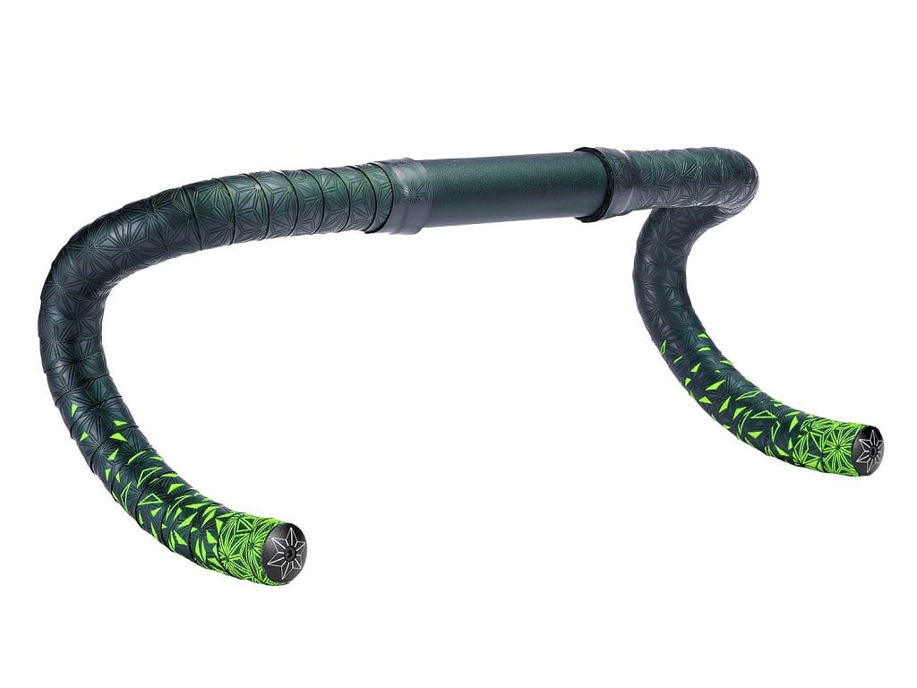 Owijka Supacaz Super Sticky Kush - Star Fade - Neon Yellow + Ano Black Plugs - rove.pl