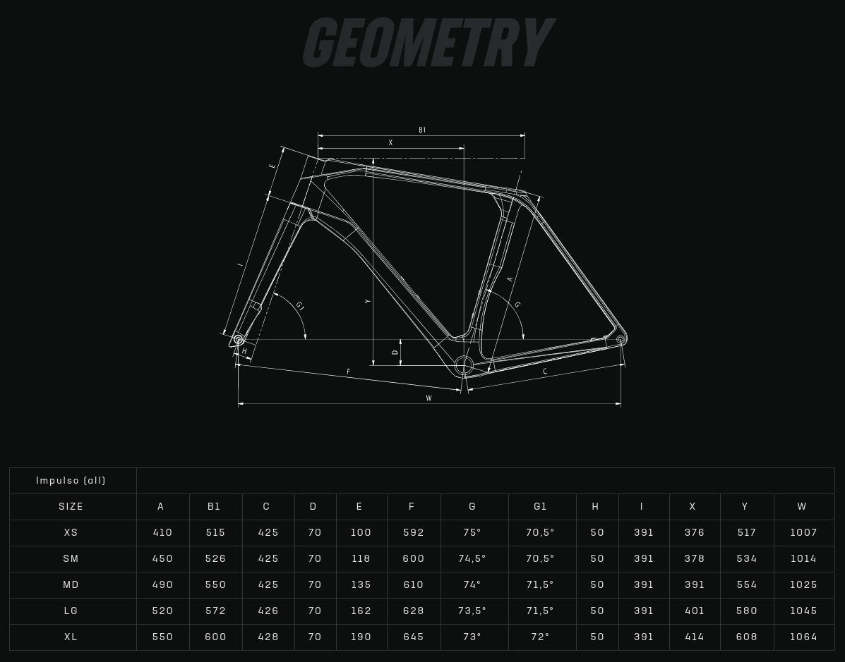 Rower Bianchi IMPULSO RC RED XPLR 13S YUB80I FG Geometria