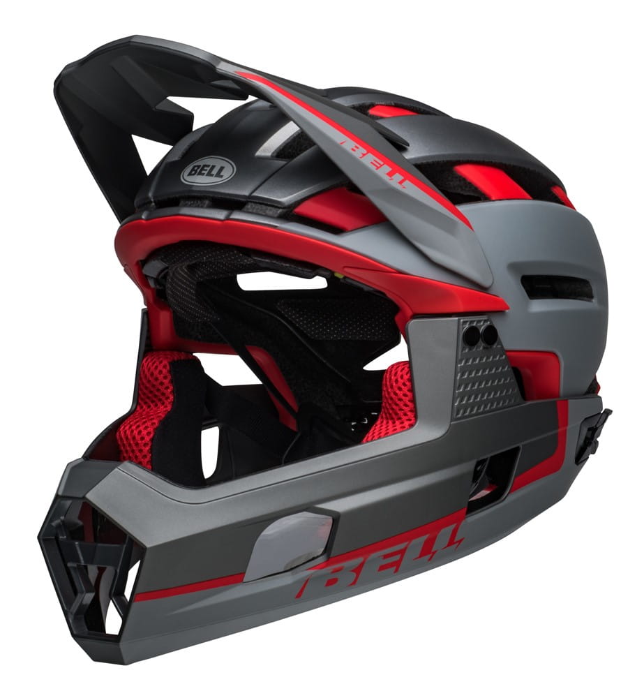 Kask full face BELL SUPER AIR R MIPS SPHERICAL matte gray red roz. M (55-59 cm) (NEW). - rove.pl