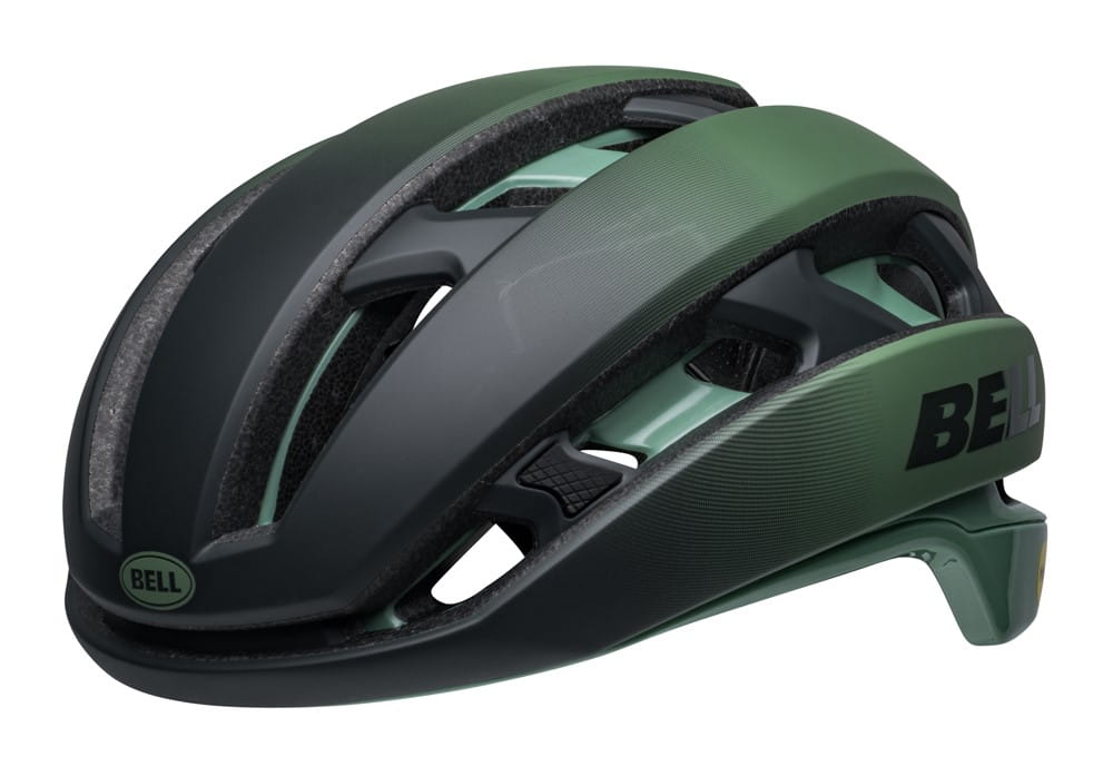 Kask gravel szosowy BELL XR MIPS SPHERICAL matte gloss green flare roz. M (55–59 cm) (NEW). - rove.pl