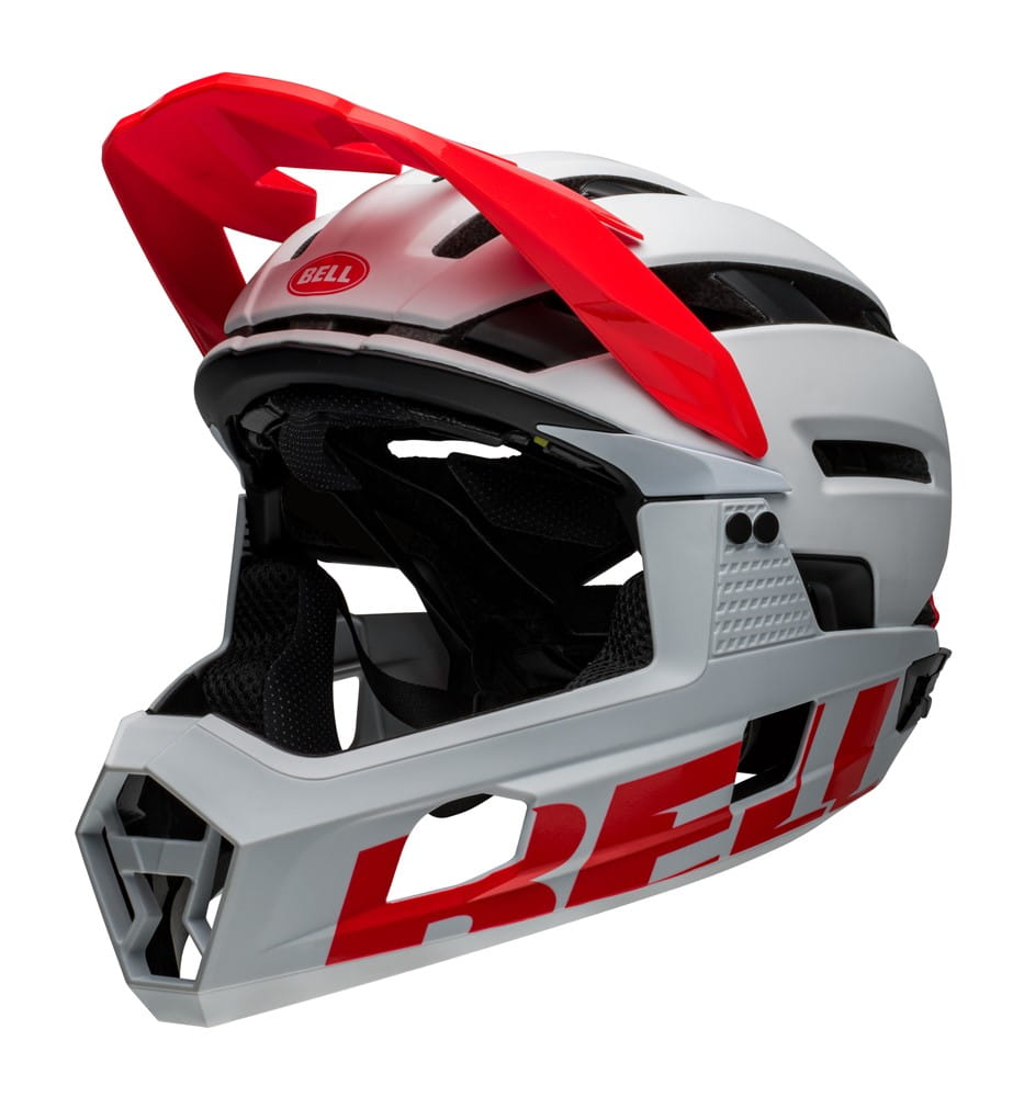 Kask full face BELL SUPER AIR R MIPS SPHERICAL matte gloss white infrared roz. S (52–56 cm) (NEW) - rove.pl