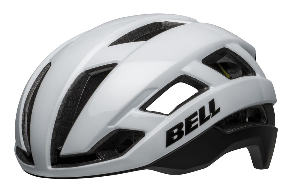 Kask gravel szosowy BELL FALCON XR INTEGRATED MIPS matte gloss white black roz. S (52-56 cm) (NEW) - rove.pl
