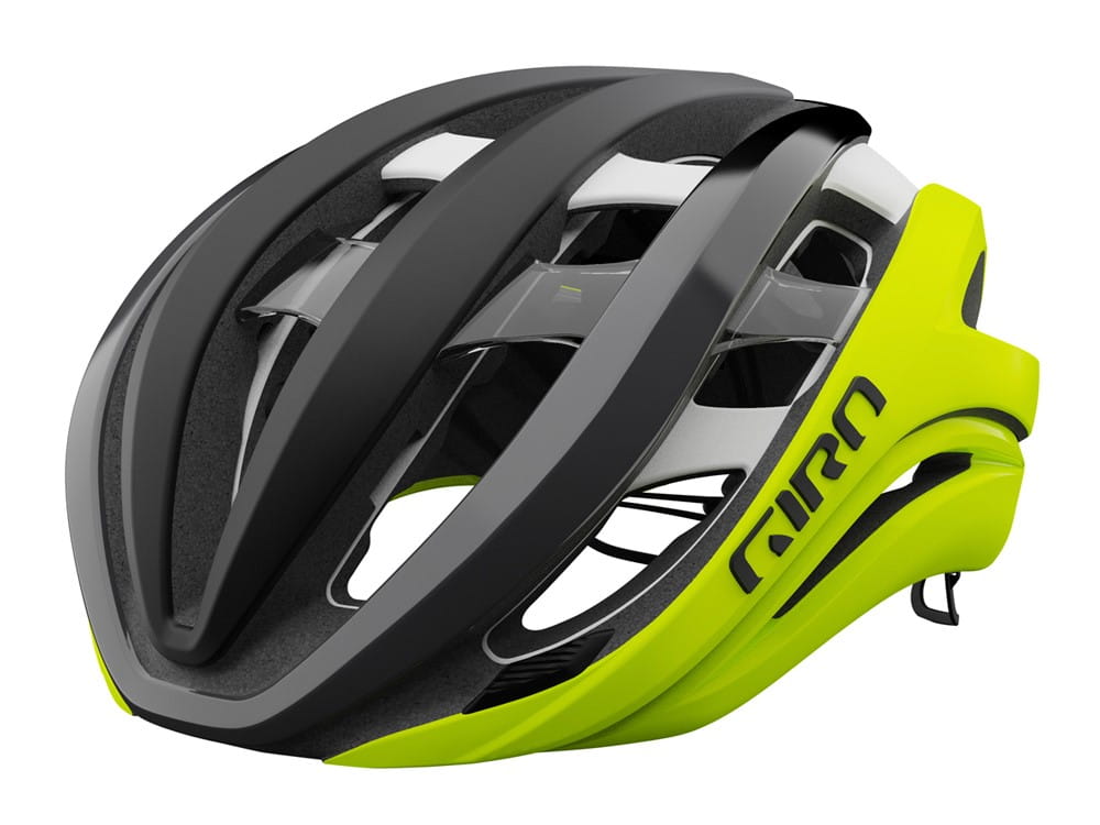 Kask szosowy GIRO AETHER SPHERICAL MIPS matte black fade highlight yellow roz. S (51-55 cm) (WYPRZEDAŻ -40%) - rove.pl