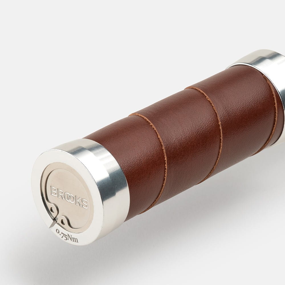 Chwyty BROOKS SLENDER LEATHER GRIPS, Brown, Rozmiar 100/100 (NEW) - rove.pl