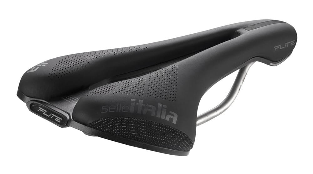 Siodło SELLE ITALIA FLITE BOOST X-CROSS TI316 SUPERFLOW S (id match S3), TI 316 Rail, Fibra-Tek, Light Gel, 204g, Czarne (NEW 2025) - rove.pl