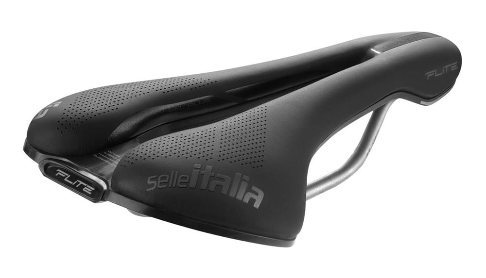Siodło SELLE ITALIA FLITE BOOST GRAVEL TI316, Superflow S (id match S3), TI 316 Rail, Fibra-Tek, Light Gel, 228g, Czarne (NEW 2025) - rove.pl