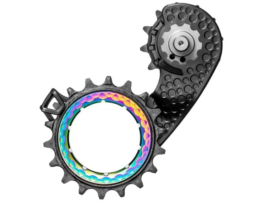 Wózek przerzutki Absoluteblack HollowCage Carbon Ceramic R9200, PVD rainbow