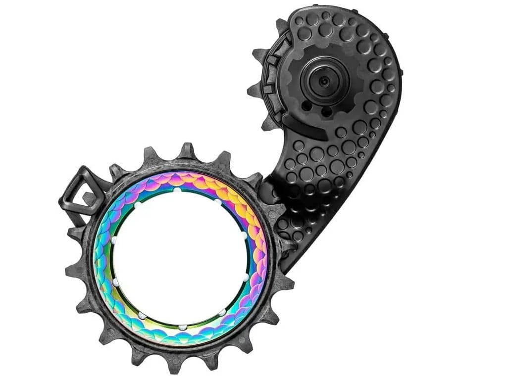 Wózek przerzutki Absoluteblack HollowCage Carbon Ceramic R8100, PVD rainbow
