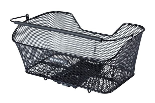 Kosz na bagażnik BASIL BASE XL REAR BASKET, MIK z adapterem do mocowania, Stalowy, Black (Eco Bottom) - rove.pl