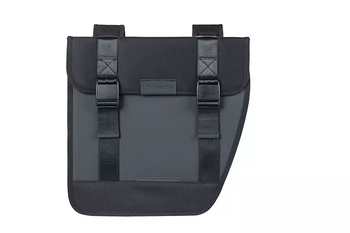Sakwa miejska podwójna BASIL TOUR WATERPROOF DOUBLE PANNIER BAG 28L, Universal Bridge System, wodoodporna black (NEW).webp